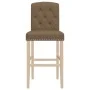 High stools 2 pcs solid rubber wood and fabric by vidaXL, Kitchen stools - Ref: Foro24-4006206, Price: 117,18 €, Discount: %