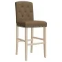 High stools 2 pcs solid rubber wood and fabric by vidaXL, Kitchen stools - Ref: Foro24-4006206, Price: 117,18 €, Discount: %