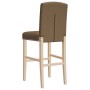 High stools 2 pcs solid rubber wood and fabric by vidaXL, Kitchen stools - Ref: Foro24-4006206, Price: 117,89 €, Discount: %