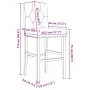 High stools 2 pcs solid rubber wood and fabric by vidaXL, Kitchen stools - Ref: Foro24-4006206, Price: 117,18 €, Discount: %