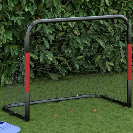 Fußballtor mit rotem und schwarzem Stahlnetz 90x48x71 cm von vidaXL, Fußballtore - Ref: Foro24-4007967, Preis: 56,43 €, Rabat...