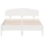 Bettgestell aus weißem Kiefernholz mit Kopfteil 150 x 200 cm von vidaXL, Betten und Lattenroste - Ref: Foro24-3207206, Preis:...