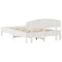 Estructura de cama con cabecero madera de pino blanco 150x200cm de vidaXL, Camas y somieres - Ref: Foro24-3207206, Precio: 19...