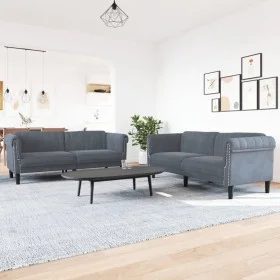 Dark gray velvet 2-piece sofa set by vidaXL, Sofas - Ref: Foro24-3209220, Price: 478,05 €, Discount: %