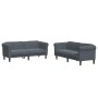 Zweiteilige Sofagarnitur aus dunkelgrauem Samt von vidaXL, Sofas - Ref: Foro24-3209220, Preis: 482,72 €, Rabatt: %