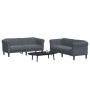 Zweiteilige Sofagarnitur aus dunkelgrauem Samt von vidaXL, Sofas - Ref: Foro24-3209220, Preis: 482,72 €, Rabatt: %