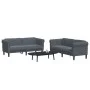 Zweiteilige Sofagarnitur aus dunkelgrauem Samt von vidaXL, Sofas - Ref: Foro24-3209220, Preis: 478,05 €, Rabatt: %