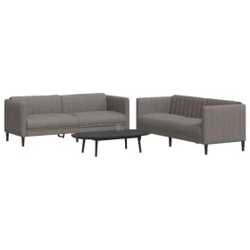 2-piece sofa set taupe gray fabric by vidaXL, Sofas - Ref: Foro24-3209243, Price: 484,08 €, Discount: %