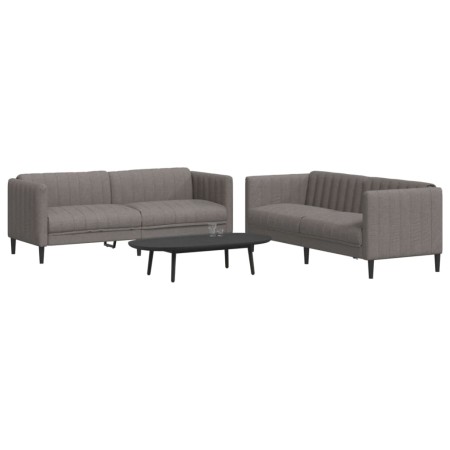 2-piece sofa set taupe gray fabric by vidaXL, Sofas - Ref: Foro24-3209243, Price: 491,10 €, Discount: %