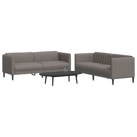 2-piece sofa set taupe gray fabric by vidaXL, Sofas - Ref: Foro24-3209243, Price: 484,08 €, Discount: %