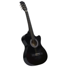 Western Cutaway Konzertgitarre mit 6 schwarzen Saiten 38" von vidaXL, Gitarren - Ref: Foro24-70132, Preis: 70,35 €, Rabatt: %
