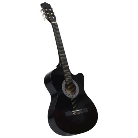 Western Cutaway Konzertgitarre mit 6 schwarzen Saiten 38" von vidaXL, Gitarren - Ref: Foro24-70132, Preis: 70,35 €, Rabatt: %
