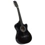 Western Cutaway Konzertgitarre mit 6 schwarzen Saiten 38" von vidaXL, Gitarren - Ref: Foro24-70132, Preis: 70,35 €, Rabatt: %