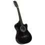 Western Cutaway Konzertgitarre mit 6 schwarzen Saiten 38" von vidaXL, Gitarren - Ref: Foro24-70132, Preis: 68,96 €, Rabatt: %