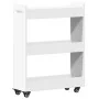 Wardrobe with white engineered wood wheels 60x22x79 cm by vidaXL, Lockers and storage cabinets - Ref: Foro24-840415, Price: 4...