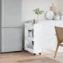 Wardrobe with white engineered wood wheels 60x22x79 cm by vidaXL, Lockers and storage cabinets - Ref: Foro24-840415, Price: 4...