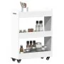 Wardrobe with white engineered wood wheels 60x22x79 cm by vidaXL, Lockers and storage cabinets - Ref: Foro24-840415, Price: 4...