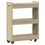 Schrank aus Sonoma-Eichenholzwerkstoff mit Rollen, 60 x 22 x 79 cm von vidaXL, Schließfächer und Lagerschränke - Ref: Foro24-...