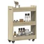 Schrank aus Sonoma-Eichenholzwerkstoff mit Rollen, 60 x 22 x 79 cm von vidaXL, Schließfächer und Lagerschränke - Ref: Foro24-...