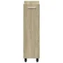 Sonoma oak engineered wood cabinet with wheels 60x22x79 cm by vidaXL, Lockers and storage cabinets - Ref: Foro24-840417, Pric...