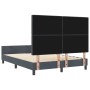 Estructura de cama Gris oscuro 140 x 190 cm Terciopelo