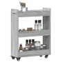 Sonoma gray engineered wood cabinet with wheels 60x22x79 cm by vidaXL, Lockers and storage cabinets - Ref: Foro24-840420, Pri...