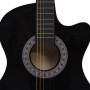 Western Cutaway Konzertgitarre mit 6 schwarzen Saiten 38" von vidaXL, Gitarren - Ref: Foro24-70132, Preis: 70,35 €, Rabatt: %
