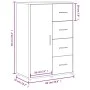 White engineered wood sideboard 60x31x84 cm by vidaXL, Sideboards - Ref: Foro24-840506, Price: 105,79 €, Discount: %