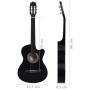 Western Cutaway Konzertgitarre mit 6 schwarzen Saiten 38" von vidaXL, Gitarren - Ref: Foro24-70132, Preis: 70,35 €, Rabatt: %