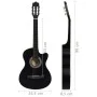 Western Cutaway Konzertgitarre mit 6 schwarzen Saiten 38" von vidaXL, Gitarren - Ref: Foro24-70132, Preis: 68,96 €, Rabatt: %