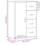 Sideboard aus geräuchertem Eichenholzwerkstoff, 60 x 31 x 84 cm von vidaXL, Sideboards - Ref: Foro24-840510, Preis: 94,62 €, ...