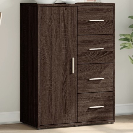 Aparador de madera de ingeniería roble marrón 60x31x84 cm de vidaXL, Aparadores - Ref: Foro24-840512, Precio: 111,53 €, Descu...