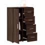 Aparador de madera de ingeniería roble marrón 60x31x84 cm de vidaXL, Aparadores - Ref: Foro24-840512, Precio: 111,53 €, Descu...