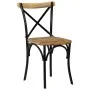 Stühle mit gekreuzter Rückenlehne 2 Stk. massives Mangoholz schwarz von vidaXL, Essstühle - Ref: Foro24-247316, Preis: 271,52...