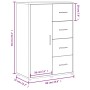 Aparador de madera de ingeniería roble marrón 60x31x84 cm de vidaXL, Aparadores - Ref: Foro24-840512, Precio: 111,53 €, Descu...