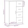 Sideboard aus braunem Eichenholzwerkstoff, 60 x 31 x 84 cm von vidaXL, Sideboards - Ref: Foro24-840512, Preis: 109,42 €, Raba...