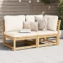 2-piece garden furniture set with acacia wood cushions by vidaXL, Modular outdoor sofas - Ref: Foro24-366492, Price: 256,08 €...