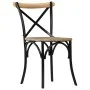 Stühle mit gekreuzter Rückenlehne 2 Stk. massives Mangoholz schwarz von vidaXL, Essstühle - Ref: Foro24-247316, Preis: 271,52...