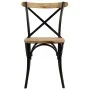 Stühle mit gekreuzter Rückenlehne 2 Stk. massives Mangoholz schwarz von vidaXL, Essstühle - Ref: Foro24-247316, Preis: 271,52...