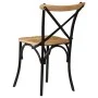 Stühle mit gekreuzter Rückenlehne 2 Stk. massives Mangoholz schwarz von vidaXL, Essstühle - Ref: Foro24-247316, Preis: 271,52...