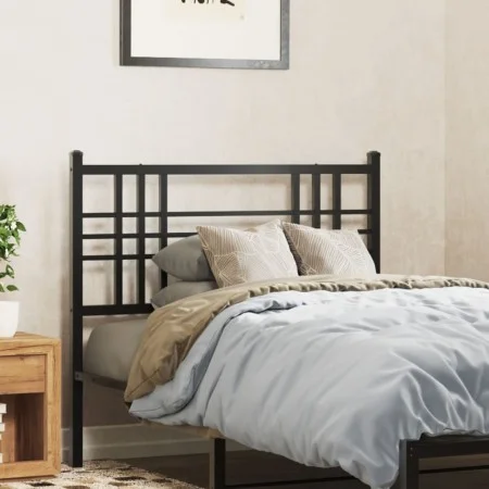 Cabecero de metal negro 107 cm de vidaXL, Cabeceros y pies de cama - Ref: Foro24-376354, Precio: 28,71 €, Descuento: %