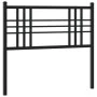 Cabecero de metal negro 107 cm de vidaXL, Cabeceros y pies de cama - Ref: Foro24-376354, Precio: 28,71 €, Descuento: %