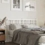 White metal headboard 120 cm by vidaXL, Headboards and footboards - Ref: Foro24-376404, Price: 41,72 €, Discount: %