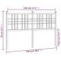 White metal headboard 120 cm by vidaXL, Headboards and footboards - Ref: Foro24-376404, Price: 41,72 €, Discount: %