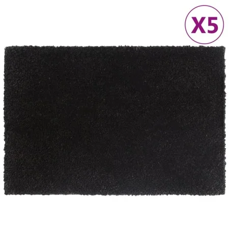Felpudos 5 unidades fibra de coco negro 40x60 cm de vidaXL, Felpudos - Ref: Foro24-155572, Precio: 61,82 €, Descuento: %