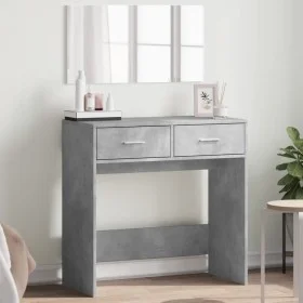 Concrete gray dressing table with mirror 80x39x80 cm by vidaXL, Bedroom Dressers - Ref: Foro24-840705, Price: 79,85 €, Discou...