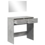 Concrete gray dressing table with mirror 80x39x80 cm by vidaXL, Bedroom Dressers - Ref: Foro24-840705, Price: 78,59 €, Discou...