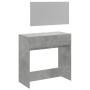 Concrete gray dressing table with mirror 80x39x80 cm by vidaXL, Bedroom Dressers - Ref: Foro24-840705, Price: 78,59 €, Discou...