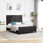 Estructura de cama con cabecera Negro 140 x 190 cm Terciopelo