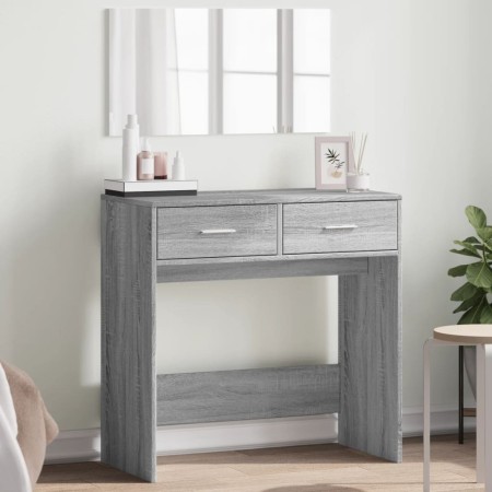 Sonoma grauer Schminktisch mit Spiegel 80x39x80 cm von vidaXL, Schlafzimmerkommoden - Ref: Foro24-840707, Preis: 87,39 €, Rab...